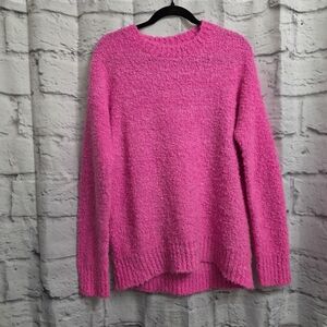 Lou & Grey Vibrant Pink Crew Neck Sweater
